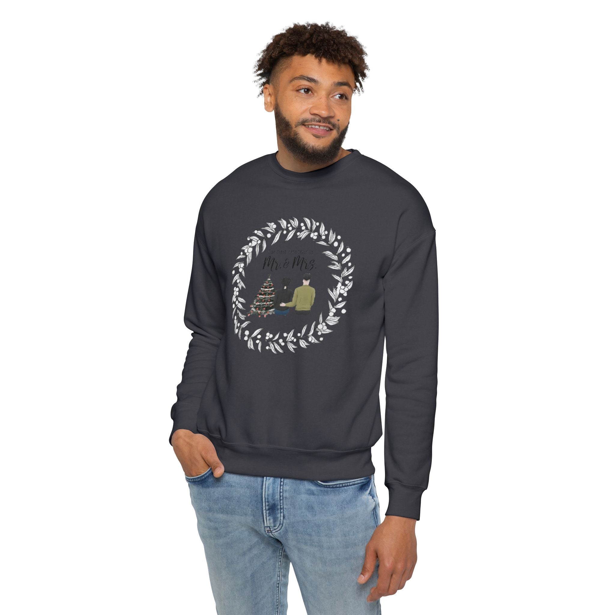 Merry Christmas from Mr. and Mrs. | Unisex Drop Shoulder Sweatshirt